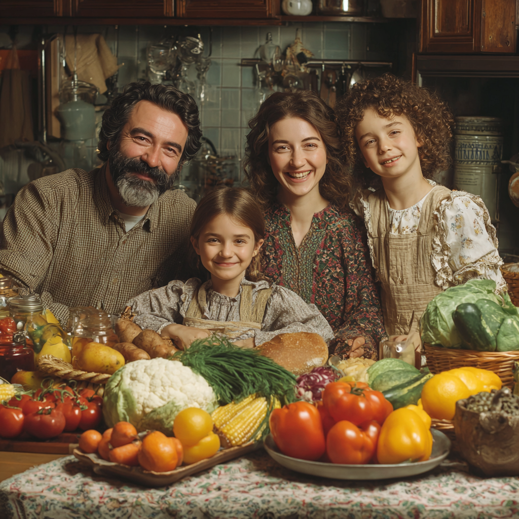 Femeie româncă zâmbitoare în vârstă de 30 de ani ținând o farfurie cu alimente sănătoase și legume proaspete